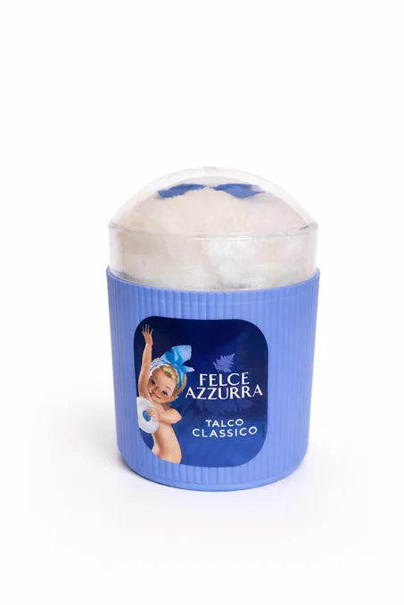 Felce Azzurra Talco Classico avec éponge Douce (250g)