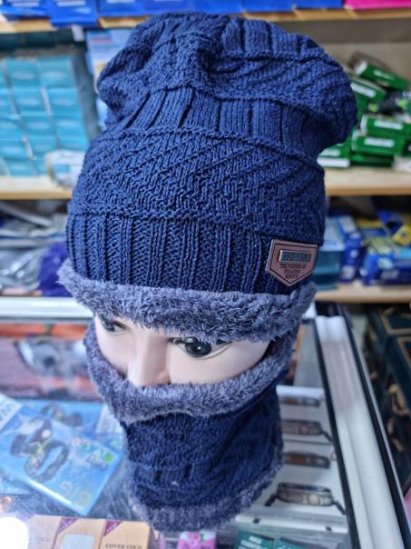 😍2 in 1 warm fleece hat and scarf for women, men and kids