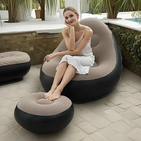 😍Inflatable Single Seat with Footrest😍