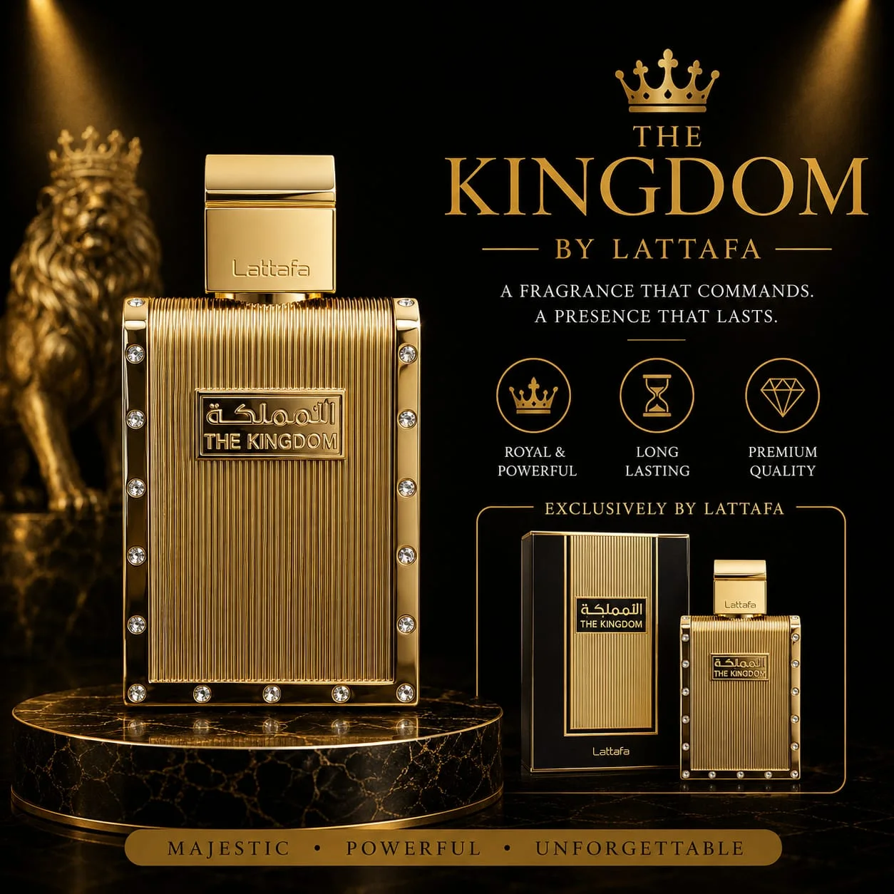 Eau de parfum The Kingdom for men 100ml – Lattafa