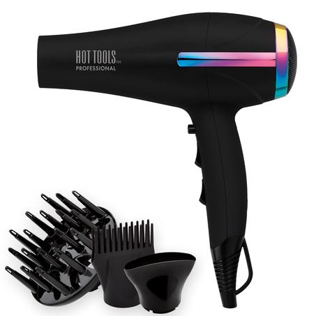 Hot Tools Secador de pelo profesional Rainbow Turbo de cerámica | 1875W soplados potentes y silenciosos