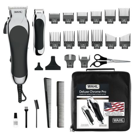 Wahl Máquina cortadora de cabello de lujo, cromada, profesional, incluye 25 piezas #79524-5201