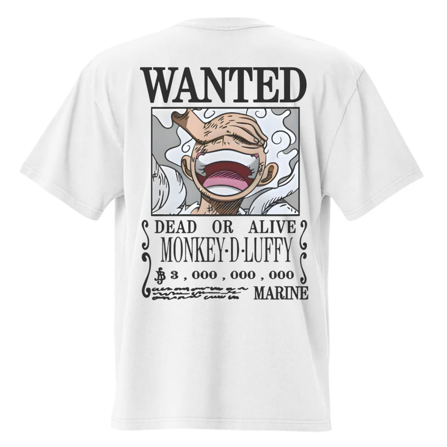 Oversize T-shirt Wanted Luffy Gear 5