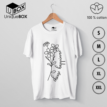 Choose Happiness Blanc Tshirt