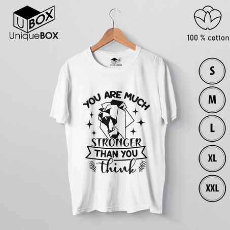 Stronger Than You Think Blanc Tshirt