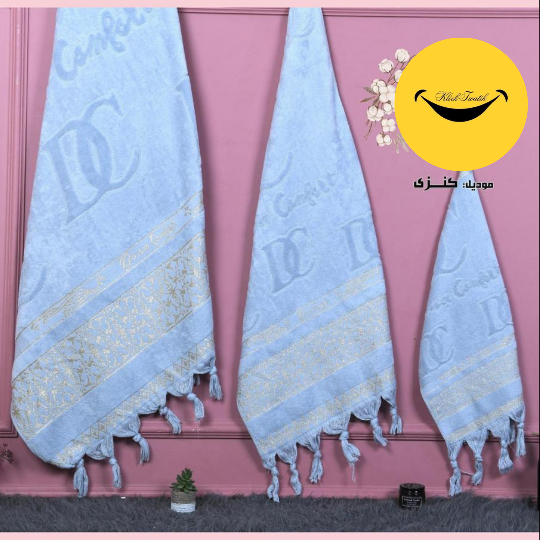 فوطة 3 بياس بالهدب