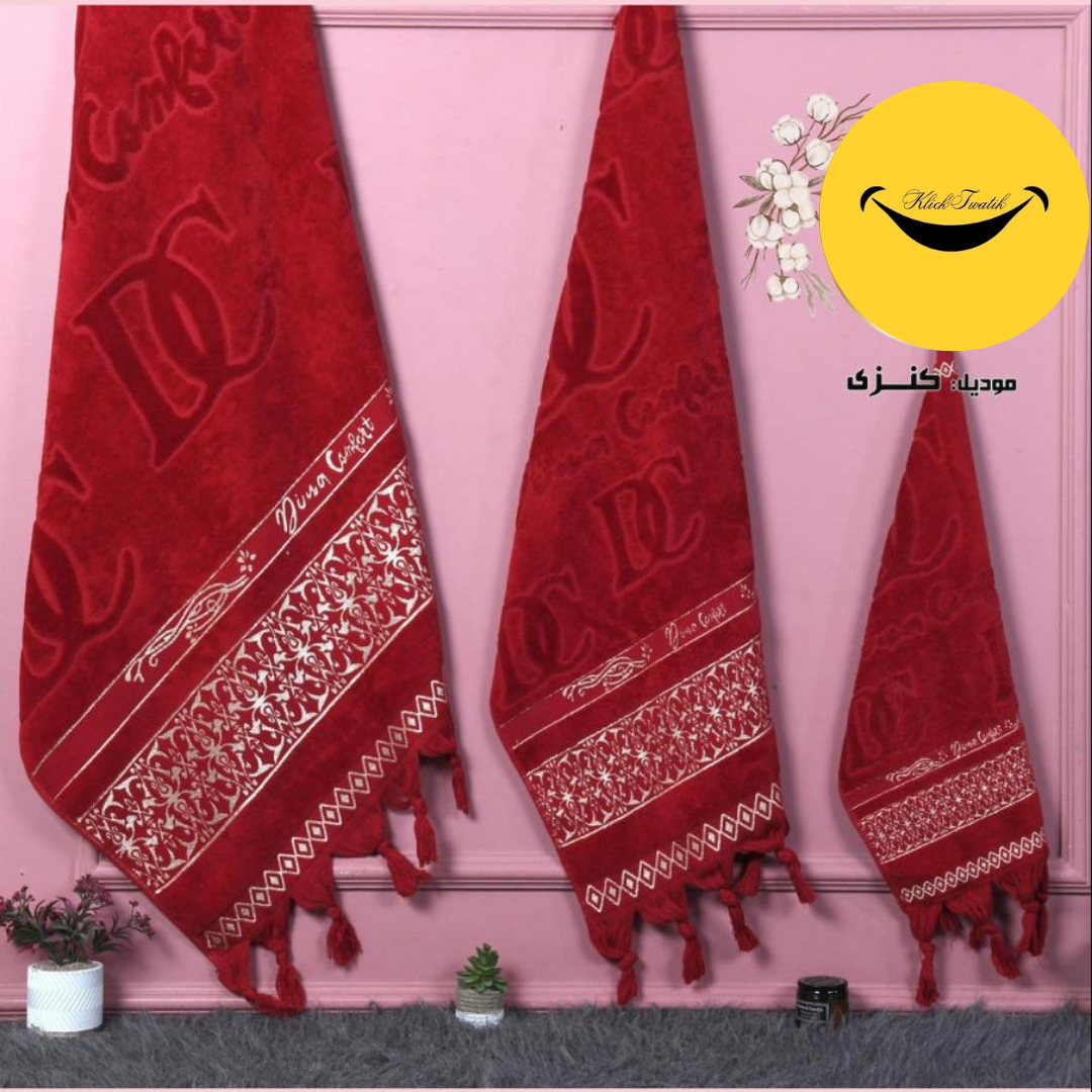 فوطة 3 بياس بالهدب