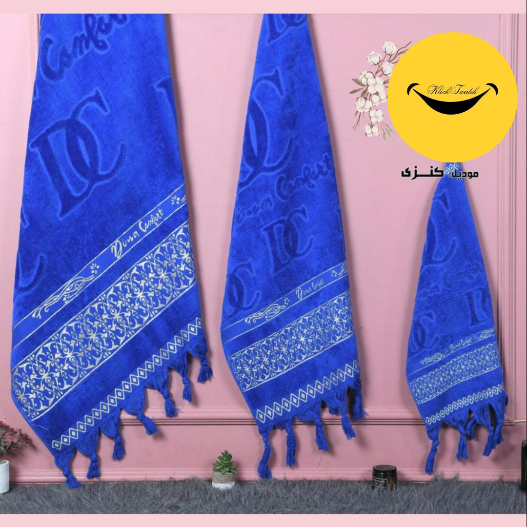 فوطة 3 بياس بالهدب