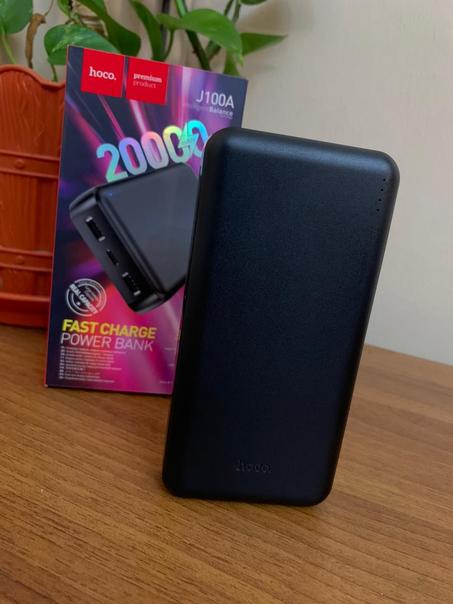 باور بانك متنقل من هوكو عالي الجودة بسعة 20000 مللي أمبير في الساعة بمنفذ USB مزدوج