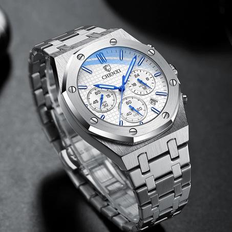Luxury wrist watch for men ساعة يد فاخرة للرجال مقاومة للماء والصدا