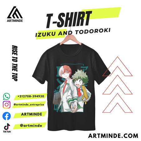 T-SHIRT BOKONO HERO (IZUKU AND TODOROKI)