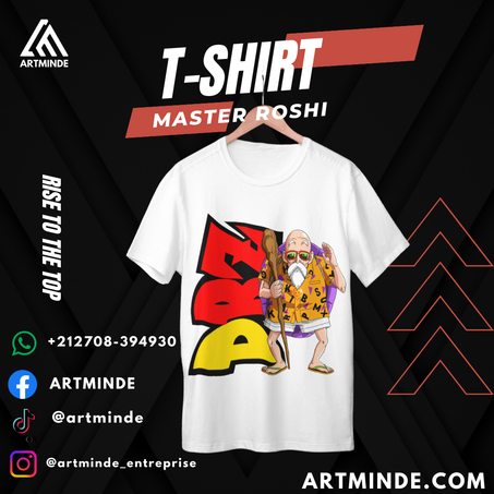 DRAGON BALL T-SHIRT(MASTER ROSHI) ALL COLORS AND SIZES