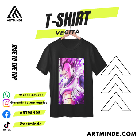 DRAGON BALL T-SHIRT(VEGITA) ALL COLORS AND SIZES
