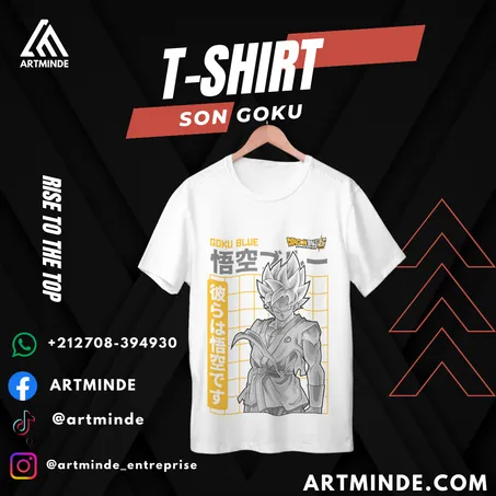DRAGON BALL T-SHIRT(SON GOKU) ALL COLORS AND SIZES