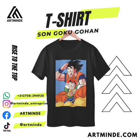 DRAGON BALL T-SHIRT(SON GOKU AND GOHAN) ALL COLORS AND SIZES