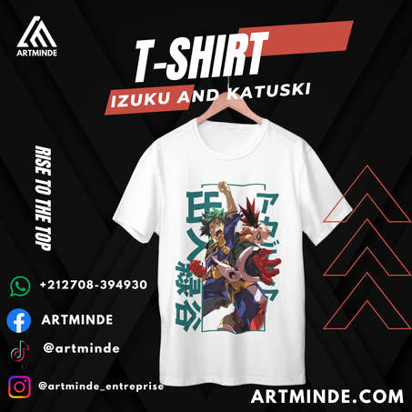 T-SHIRT BOKONO HERO (IZUKU AND KATUSKI)
