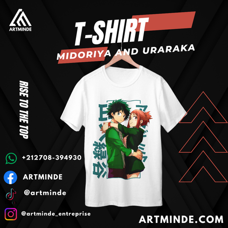 T-SHIRT BOKONO HERO (MIDORIYA AND URARAKA)