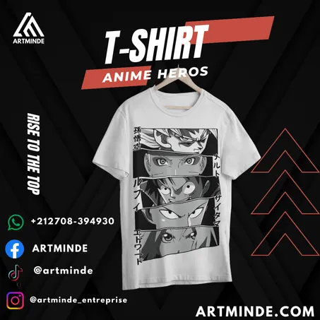 T-SHIRT NARUTO (ANIME HEROS)