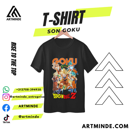DRAGON BALL T-SHIRT(SON GOKU) ALL COLORS AND SIZES