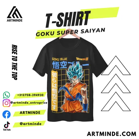 DRAGON BALL T-SHIRT(SON GOKU) ALL COLORS AND SIZES
