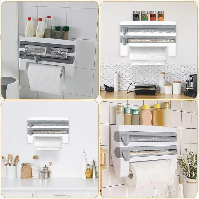 حامل الأكياس الورقية متعدد الاستعمالات – تصميم ذكي وعملي لترتيب المطبخ والبيت