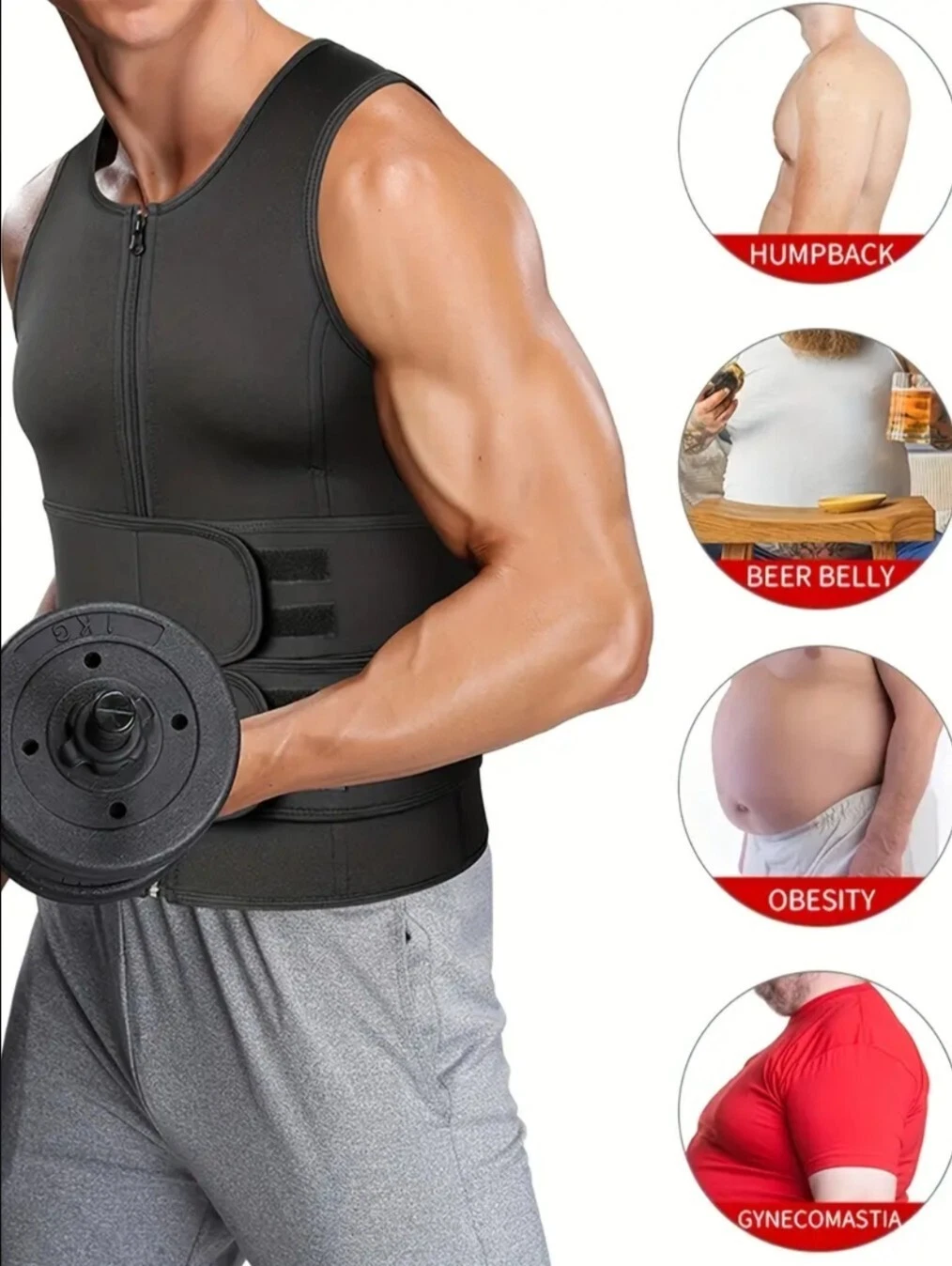 مشد البطن والظهر الحراري للتنحيف وحرق الدهون للرجال و نساء