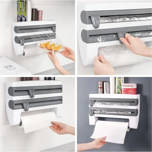 حامل الأكياس الورقية متعدد الاستعمالات – تصميم ذكي وعملي لترتيب المطبخ والبيت