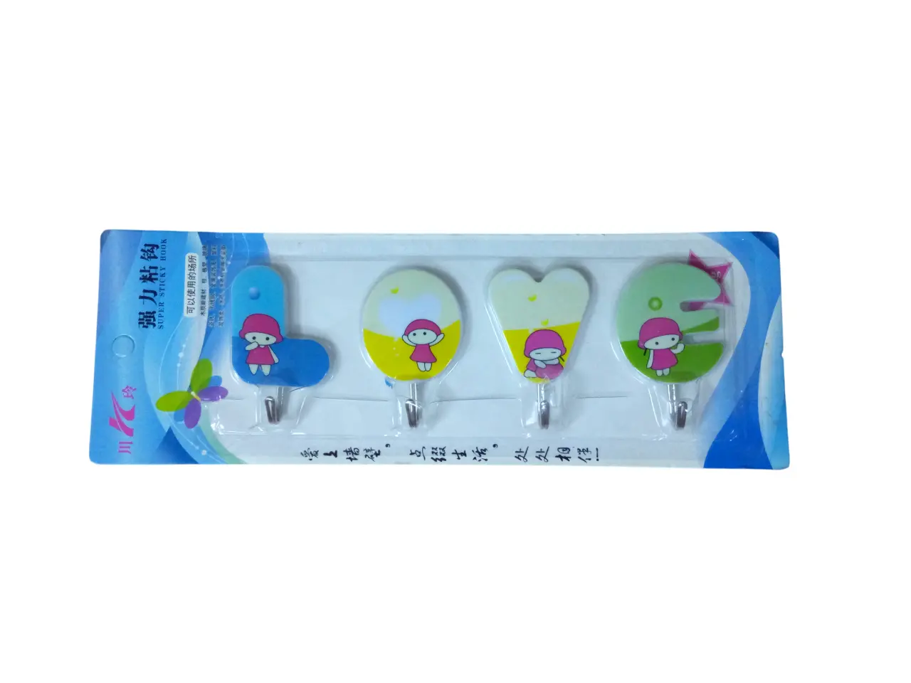 خطافات لاصقة بتصميم كرتوني لطيف