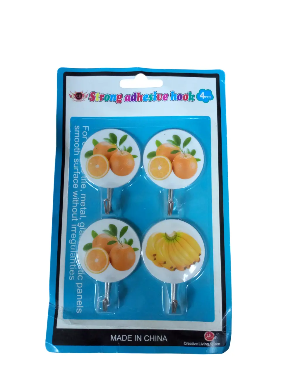 خطافات لاصقة قوية بتصميم فواكه