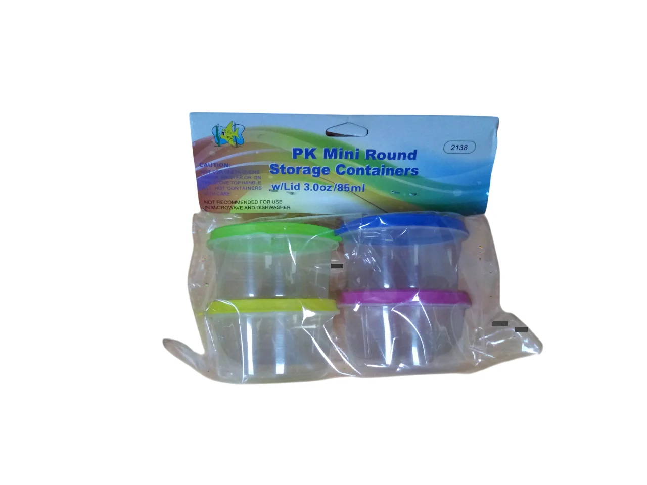 حاويات تخزين صغيرة دائرية مع أغطية