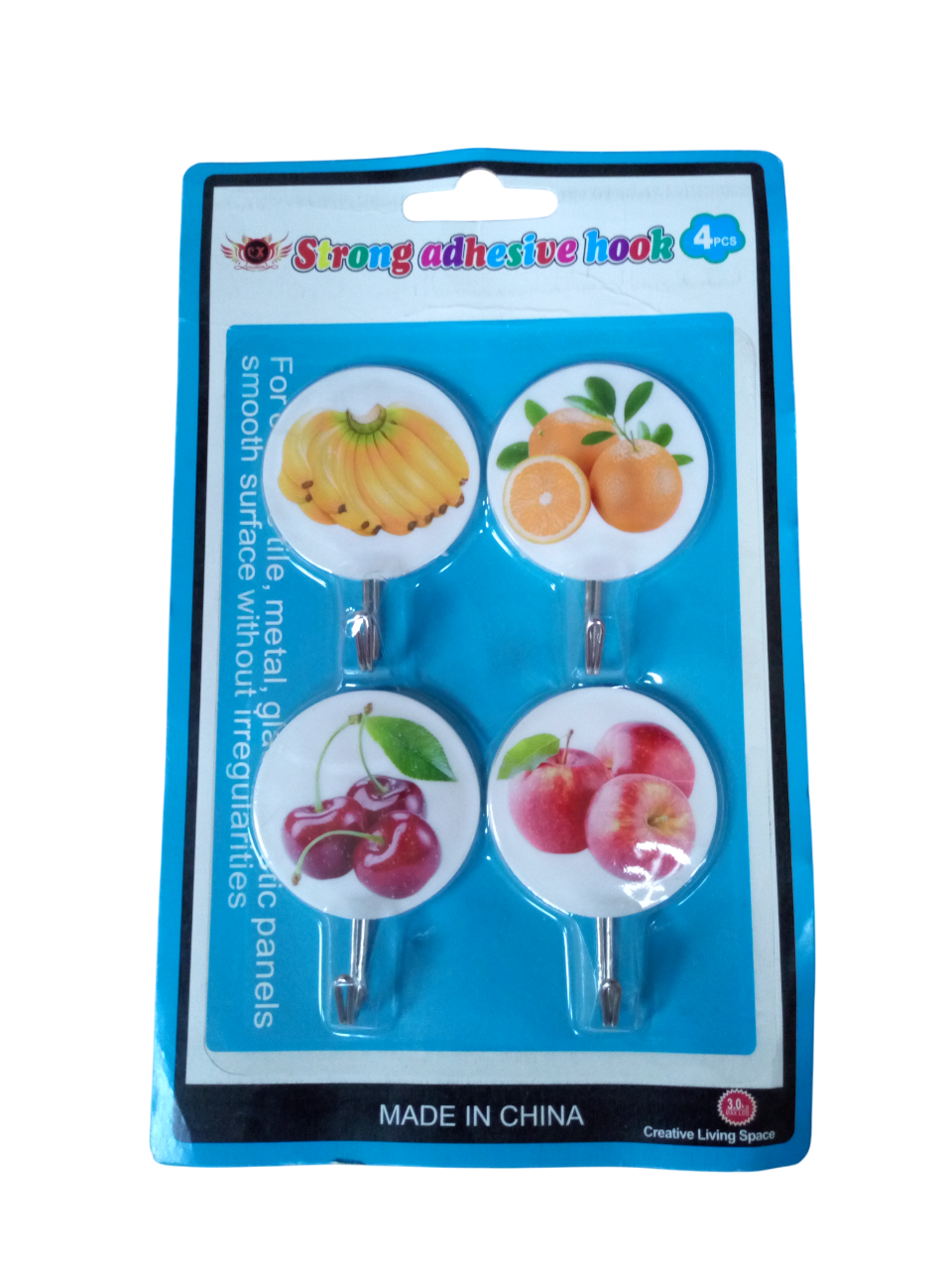 خطافات لاصقة قوية بتصميم فواكه