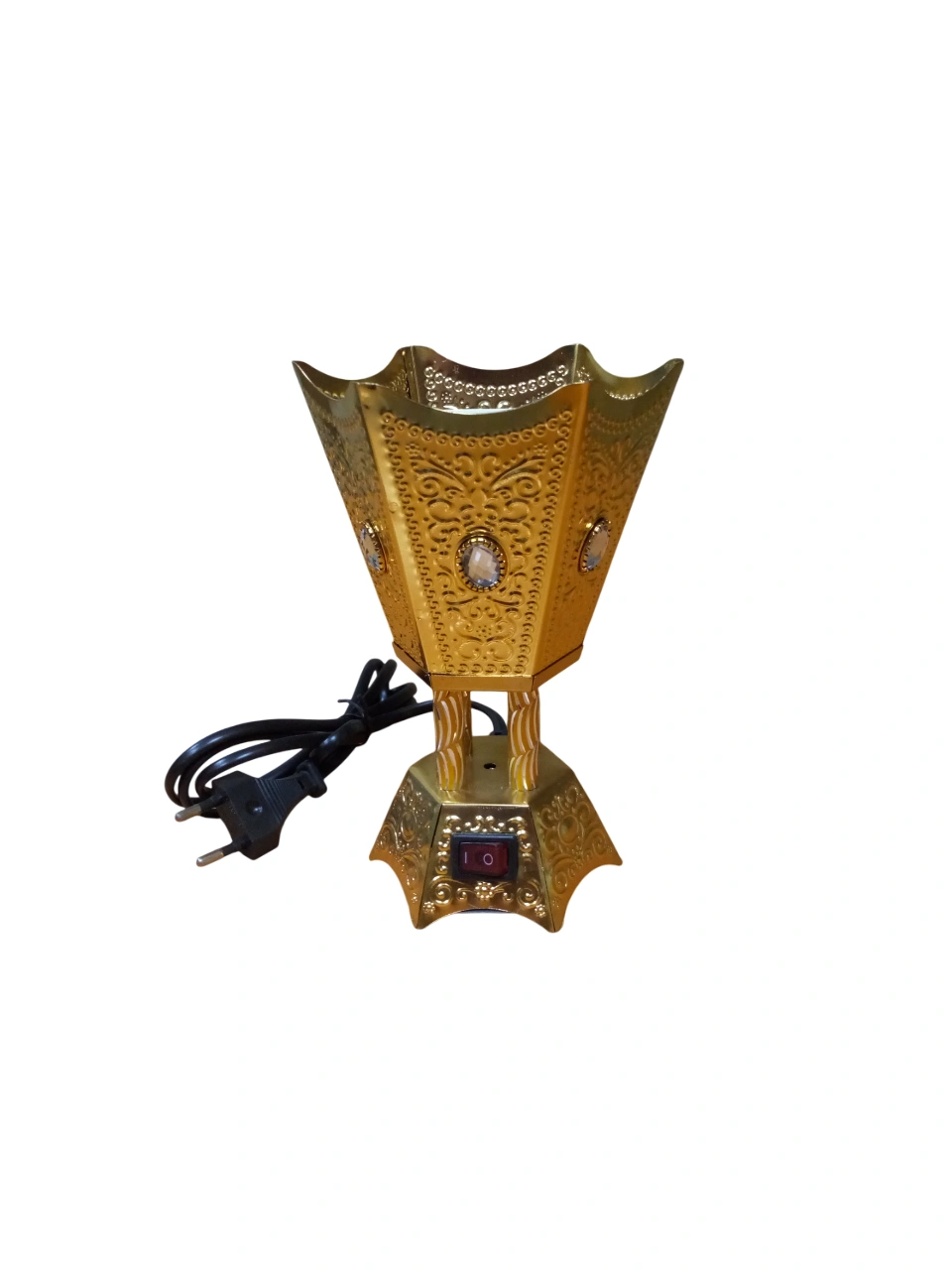✨ مبخرة كهربائية معدنية فاخرة باللون الذهبي