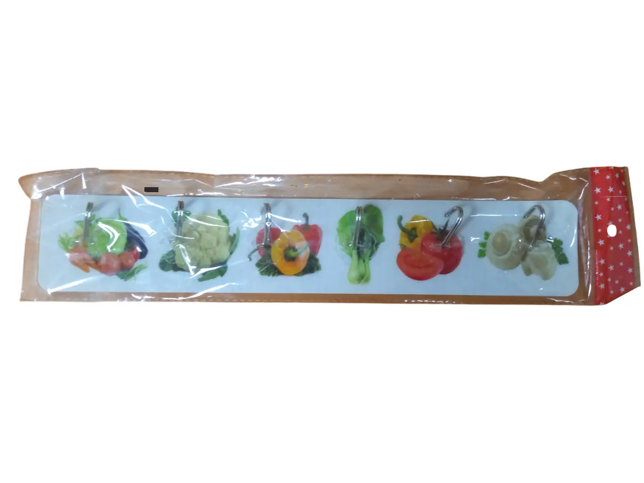 خطافات لاصقة مزينة بطبعات فواكه وأزهار