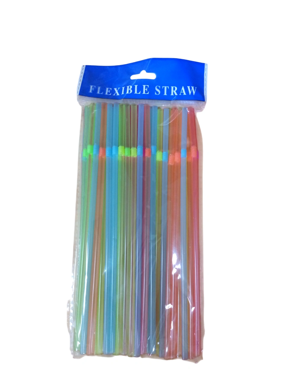 مصاصات بلاستيكية مرنة بألوان جذابة