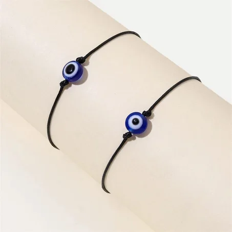 Bracelet en perles d’œil bleu turc pour femmes et hommes.