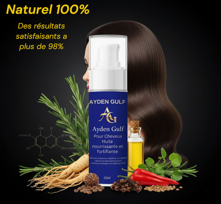 Huile AYDEN GULF contre la perte de cheveux