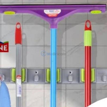 حامل جداري للمكانس والفروطوار متعدد الاستعمالات