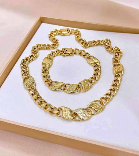 Ensemble Chaine et gourmette en acier inoxydable