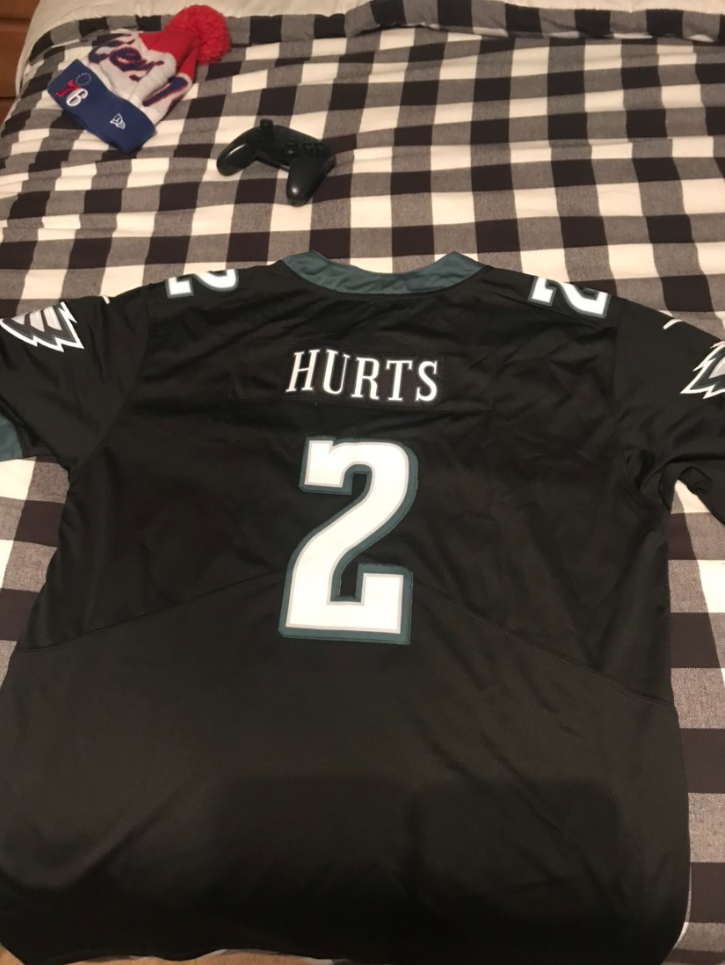 Brand New Jalen Hurts #2 Philadelphia Eagles Size Large Men's Game Jersey  Black