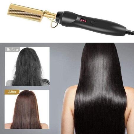 مشط كهربائي لفرد الشعر 2 في 1 فرشاة ساخنة و مشط سريع