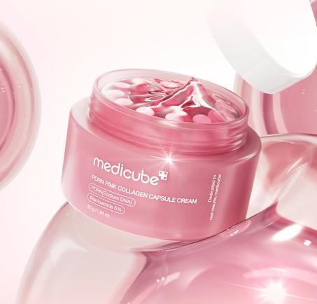 MEDICUBE PDRN PINK COLLAGEN CAPSULE CREAM 55G كريم كبسولات الكولاجين الوردي من ميديكيوب بي دي آر إن
