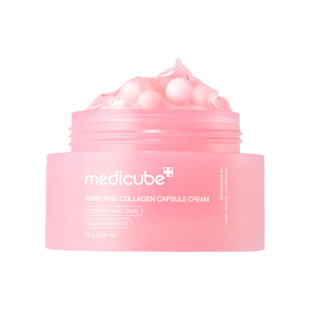 MEDICUBE PDRN PINK COLLAGEN CAPSULE CREAM 55G كريم كبسولات الكولاجين الوردي من ميديكيوب بي دي آر إن