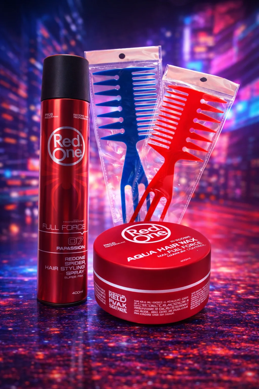 Gel RedOne + سبراي EC1 + مشط بروفيشنال 💈🔥