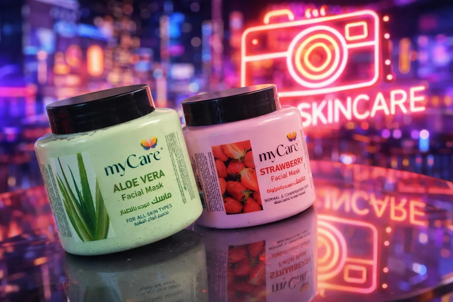 ماسك الصبّار & الفراولة للعناية بالبشرة