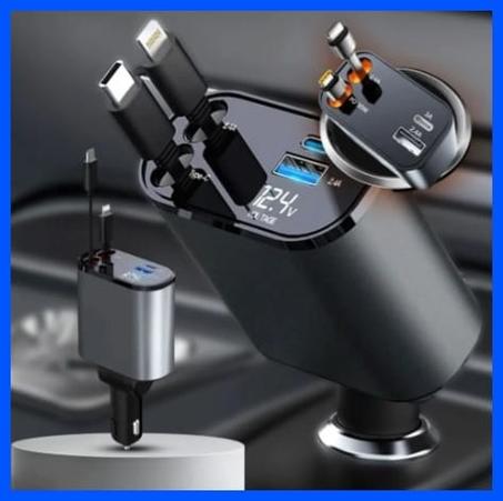 شاحن السيارة فائق السرعة ذو 4 منافذ