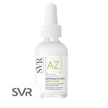 SVR Sebiaclear (AZ) Ampoule Flash Concentré Anti-Imperfections Anti-Rougeurs Lissant – 30ml