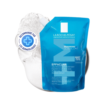 La Roche-Posay Effaclar Gel Moussant Peau Grasse Acnéique Recharge | 400ml