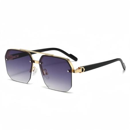 نظارات شمسية عصرية بأشكال الطيارين للرجال والنساء، تصميم رجعي بجسر مزدوج معدني، مناسبة للقيادة، مزودة بحماية UV400 للنشاطات الخارجية، نصف إطار، عدسات شمسية