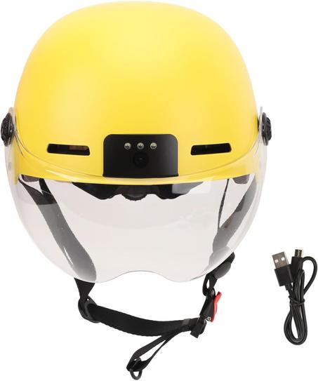 خوذة دراجة ذكية قابلة للتعديل مزودة بكاميرا احترافية 1080 بكسل وضوء أمان احترافي للرجال والنساء البالغين