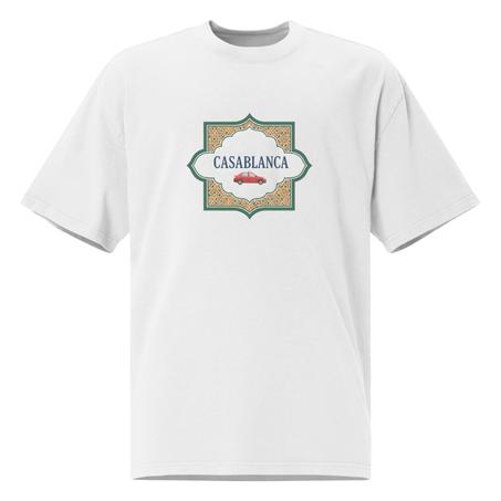T-shirt Casablanca et taxi rouge